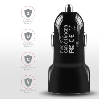 PWC-5V5 2.4A + 2.4A Car Charger