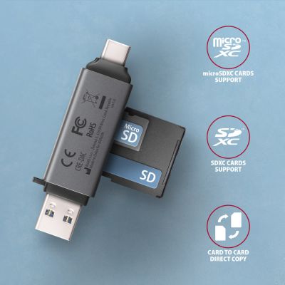 CRE-DAC SuperSpeed USB-C + USB-A Kartenleser