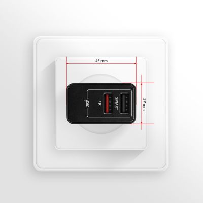 ACU-QS24 QC3.0 + 5V-1.2A wall charger