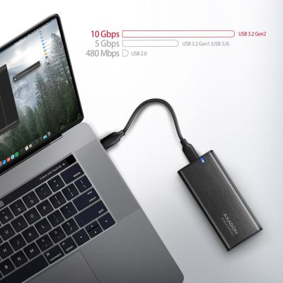 EEM2-SB2 SuperSpeed+ USB-C - M.2 NVMe & SATA SSD RAW box