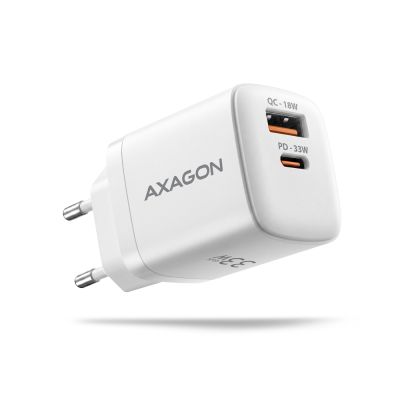 ACU-PQ33W GaN wall charger 33W, USB-A + USB-C, for phones and tablets