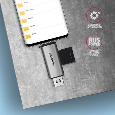 CRE-SAC SuperSpeed USB-C+USB-A card reader