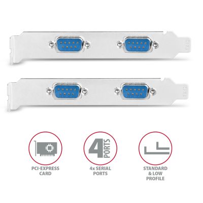 PCEA-S4N PCIe vezérlő 4x soros