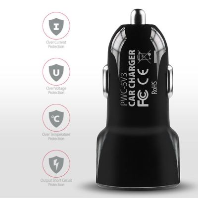 PWC-5V3 2.4A + 1A car charger