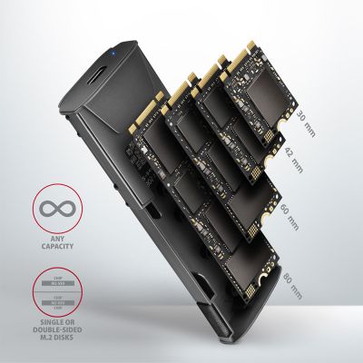 EEM2-GTS SuperSpeed+ USB-C - NVMe M.2 THIN SCREWLESS box