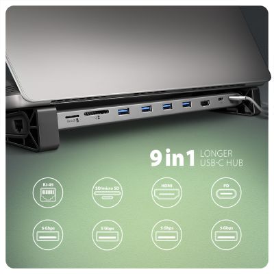 HMC-10HLS USB-C 5Gbps LONGER 9in1 hub
