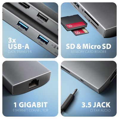 HMC-8HLSA USB-C 5Gbps 9in1 hub