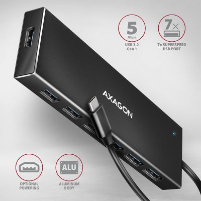 HUE-F7C SuperSpeed USB-C FLAT CHARGING hub