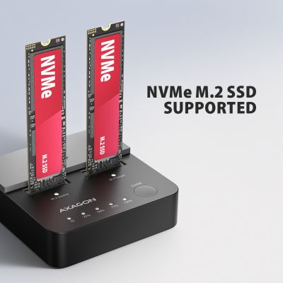ADSA-M2C22L USB 20Gbps dokovací stanice pro 2× NVMe SSD