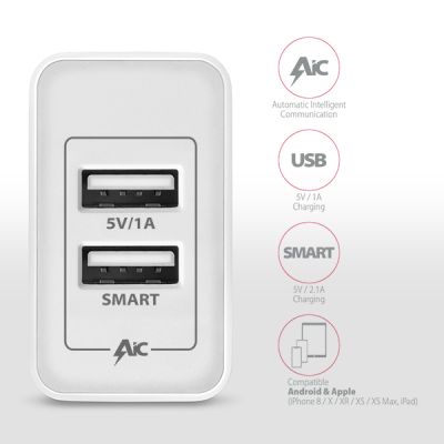 ACU-5V3 2.1A + 1A wall charger