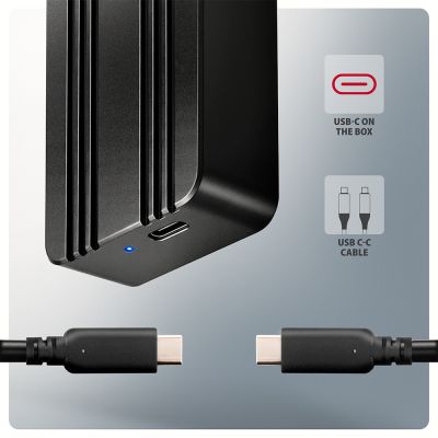 EEM2-40G USB-C 40Gbps external enclosure for M.2 NVMe SSD