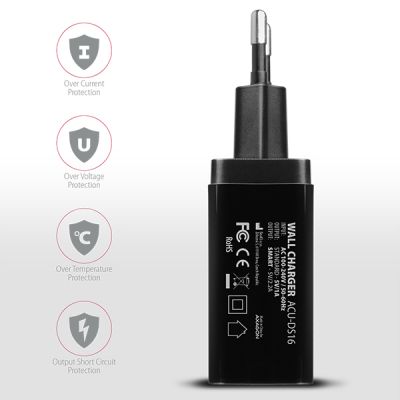 ACU-DS16 5V/2.2A + 5V/1A SMART wall charger
