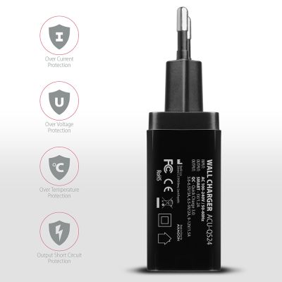 ACU-QS24 QC3.0 + 5V-1.2A wall charger