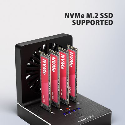 ADSA-M2C44 USB4 docking station for 4x M.2 NVMe SSDs with disk cloning function without a PC
