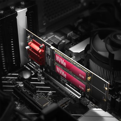 PCEM2-ND PCIe 2x NVMe M.2 adapter