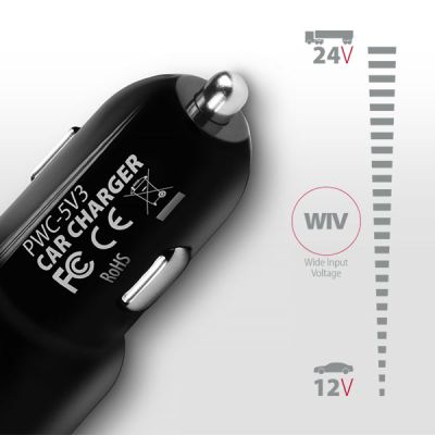 PWC-5V3 2.4A + 1A car charger