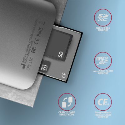 CRE-S3C SuperSpeed USB-C UHS-II Kartenleser