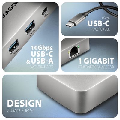 HMC-CUB83X2 USB-C 10Gbps DUAL 4K DISPLAY 7in1 hub