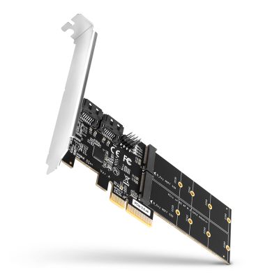 Product PCES-SA4M2 PCIe controller 2x SATA 6G + 2x SATA M.2 Image