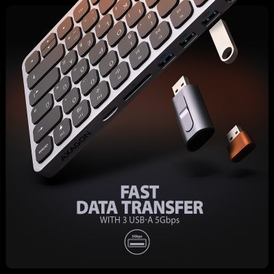 HMC-KB-HU USB-C 5Gbps KEYBOARD (HU) 9in1 hub