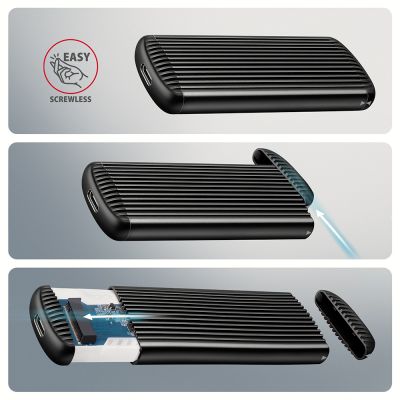 EEM2-SC USB-C 10Gbps - M.2 NVMe SSD RIBBED box