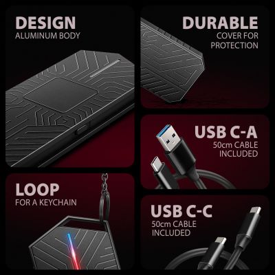 EEM2-GAM USB-C 10Gbps - M.2 NVMe & SATA SSD GAME M.2 box