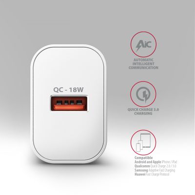ACU-QC18W QC3.0 1xOUTPUT wall charger 18W