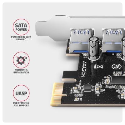 PCEU-430RS PCIe controller 4x ext. USB-A 5Gbps port