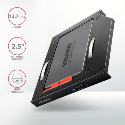 RSS-CD12 ODD – 2.5" SATA SSD/HDD caddy, 12.7 mm