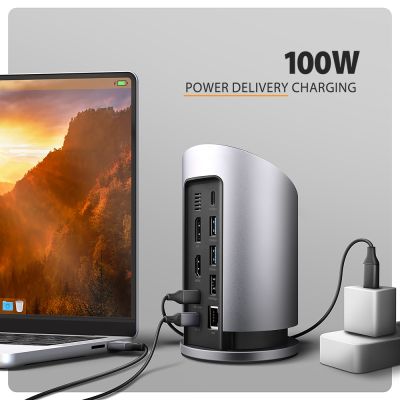 HMC-WL9 USB-C 10Gbps Wireless Charging 9in1 hub