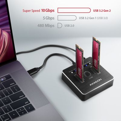 ADSA-M2C SuperSpeed USB-C 10 Gbps dual M.2 NVMe dock