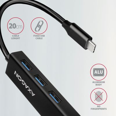 HMC-GL3A SuperSpeed USB-C hub + gigabit LAN