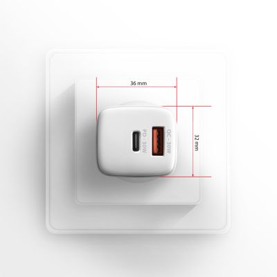 ACU-PQ30W PD3.0 & QC4+ 2xOUTPUTS wall charger 30W