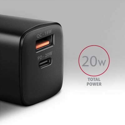 ACU-PQ20 PD3.0 & QC4+ 2xOUTPUTS wall charger 20W
