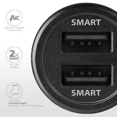 PWC-5V5 2.4A + 2.4A Car Charger