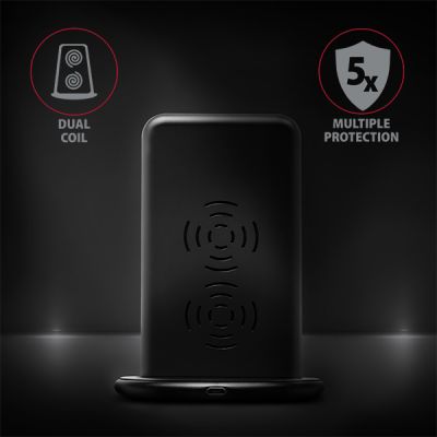 WDC-S10D Dual coil Wireless Charging Stand