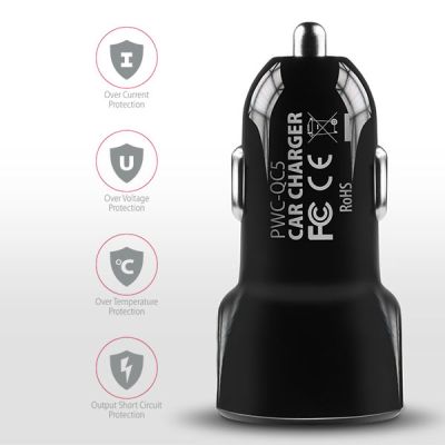 PWC-QC5 QC3.0 + 2.4A car charger