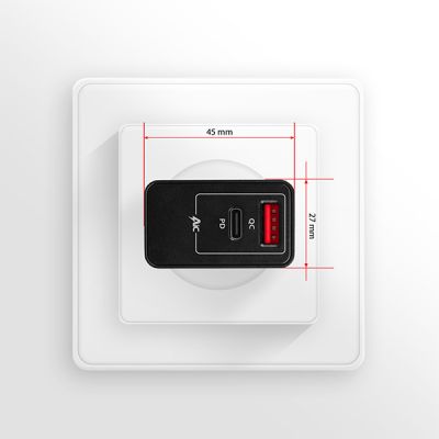 ACU-PQ22 QC3.0 + USB-C PD wall charger