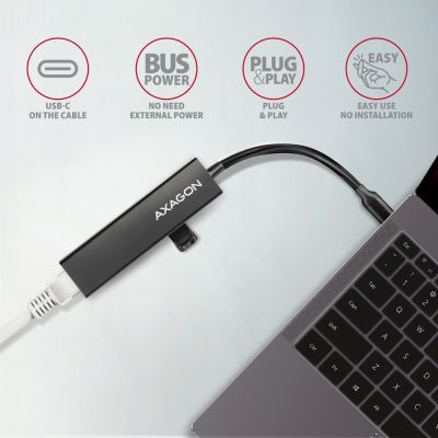 HMC-GL3A SuperSpeed USB-C hub + gigabit LAN