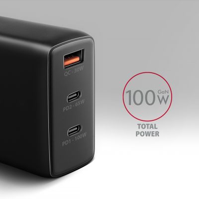 ACU-DPQ100 PD3.0 & QC4+ THREE OUTPUTS Wall Charger 100W