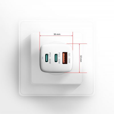 ACU-DPQ65W PD3.0 & QC4+ 3xOUTPUTS wall charger 65W