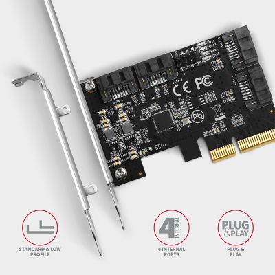 PCES-SA4X4 PCIe řadič 4x SATA 6G