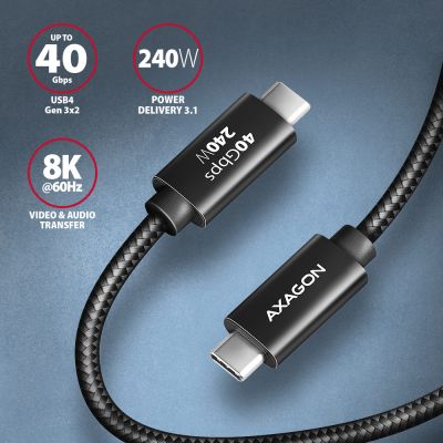 BUCM4X-CM05AB NewGEN+ USB-C <> USB-C 4 Gen 3×2 / 240 W kabel 0.5 m