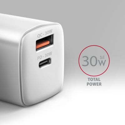 ACU-PQ30W PD3.0 & QC4+ 2xOUTPUTS wall charger 30W