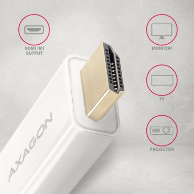 RVDM-HI14C2W Mini DP > HDMI cable 1.8m, 4K/30Hz