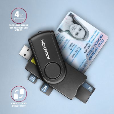CRE-SMP2A USB-A 4-slot Smart card PocketReader čtečka