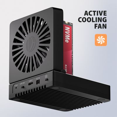 ADSA-M2C44 USB4 docking station for 4x M.2 NVMe SSDs with disk cloning function without a PC