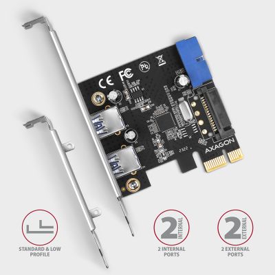 PCEU-232VLS PCIe řadič 2+2x SuperSpeed USB