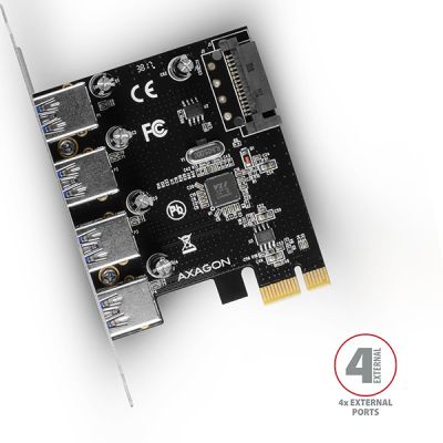 PCEU-430VL PCIe řadič 4x externí SuperSpeed USB