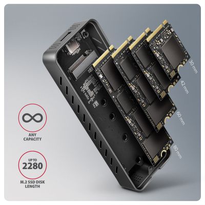 EEM2-20G USB-C 20Gbps - M.2 NVMe SSD ARMORED box